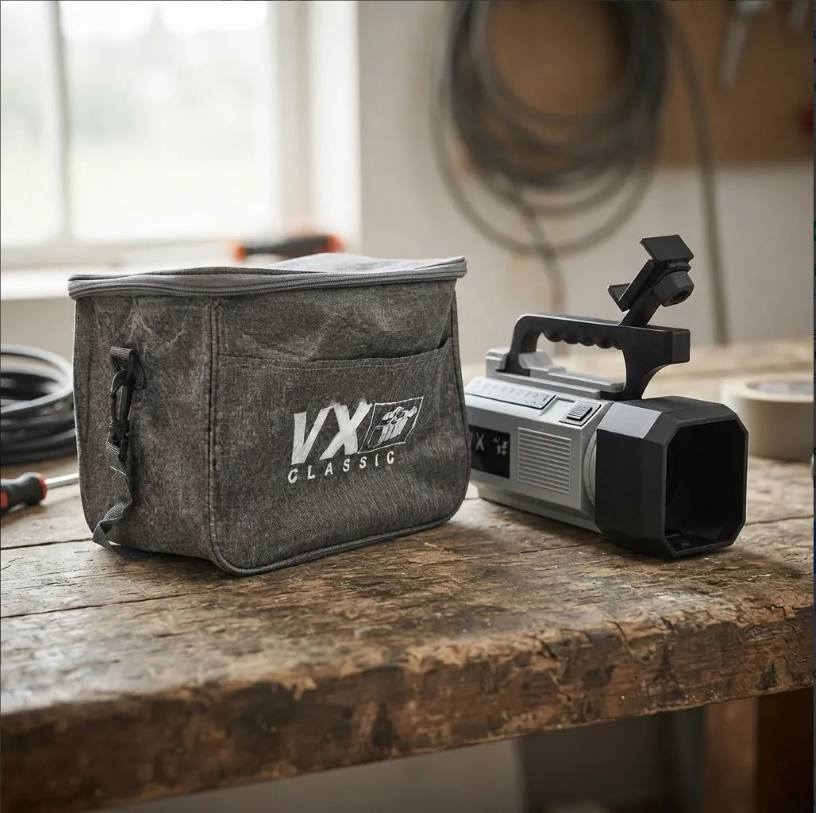 VX Classic com bag sobre mesa de madeira